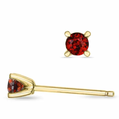 2 x 0,14 ct Kollektionsmuster Granat Solitärohrstecker in 14 Karat Gold mit Granat