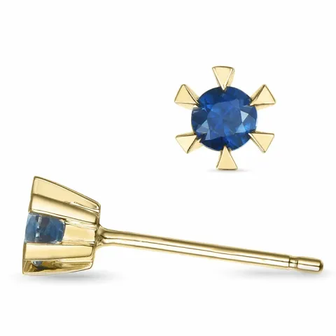 2 x 0,13 ct Saphir Solitärohrstecker in 14 Karat Gold mit Saphir