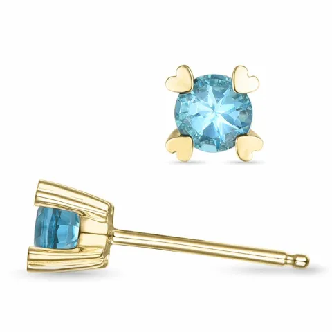 2 x 0,30 ct Topas Solitärohrstecker in 14 Karat Gold mit Topas