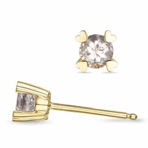 2 x 0,22 ct morganit Solitärohrstecker in 14 Karat Gold mit morganit