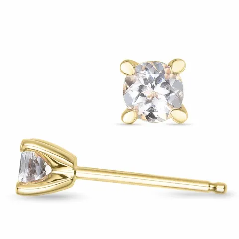 2 x 0,19 ct morganit Solitärohrstecker in 14 Karat Gold mit morganit
