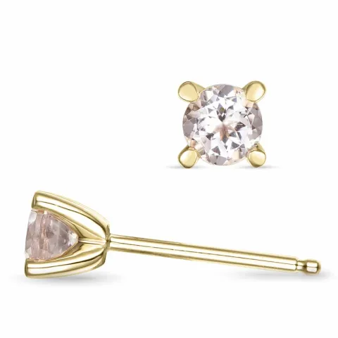 2 x 0,22 ct morganit Solitärohrstecker in 14 Karat Gold mit morganit 