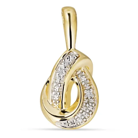 Diamantanhänger in 14 karat gold mit rhodium 0,01 ct