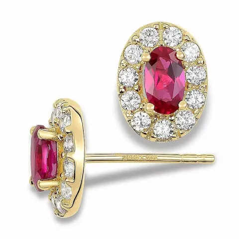 ovalen Ohrringe in 14 Karat Gold mit