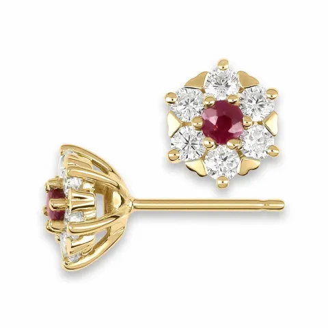 runden Ohrringe in 14 Karat Gold mit