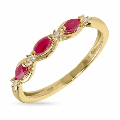 Rubin Ring in 14 Karat Gold 0,032 ct