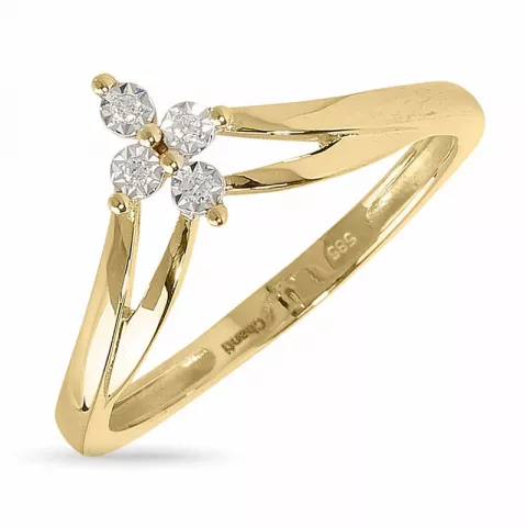 Diamant Gold Ring in 14 Karat Gold 0,02 ct