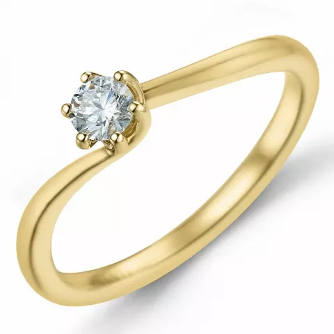 Diamant Ring in 14 Karat Gold  0,20 ct