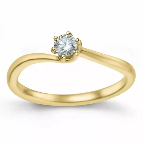 Diamant Ring in 14 Karat Gold  0,20 ct