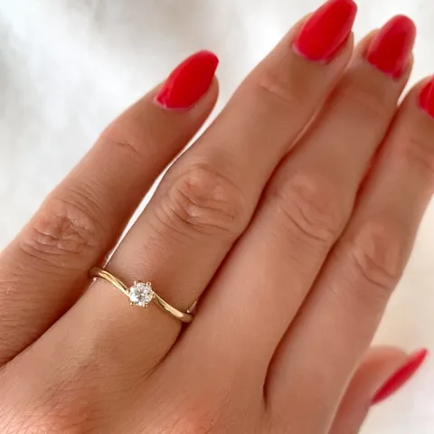 Diamant Ring in 14 Karat Gold 0,20 ct