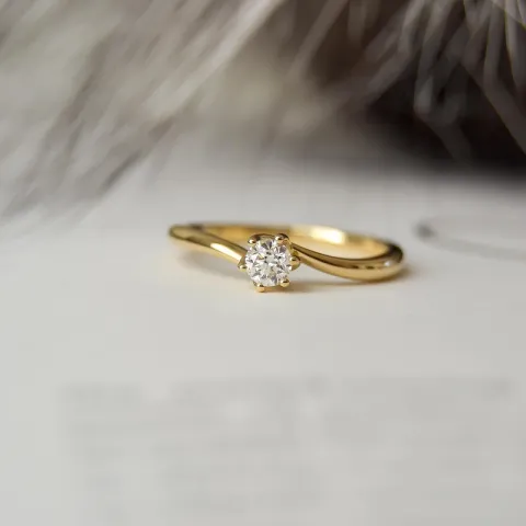 Diamant Ring in 14 Karat Gold 0,20 ct