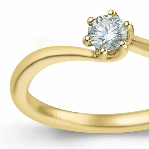 Diamant Ring in 14 Karat Gold  0,20 ct