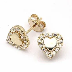 Herz Ohrringe in 9 Karat Gold mit