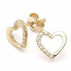 Herz Ohrringe in 9 Karat Gold mit