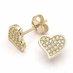Herz Ohrringe in 9 Karat Gold mit