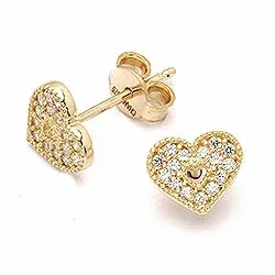 Herz Ohrringe in 9 Karat Gold mit