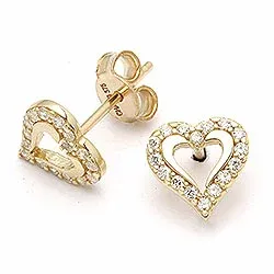 Herz Ohrringe in 9 Karat Gold mit
