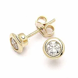 runden Ohrringe in 9 Karat Gold mit