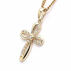 Kreuz Anhänger aus 9 Karat Gold