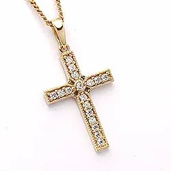 Kreuz Anhänger aus 9 Karat Gold