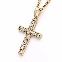 Kreuz Anhänger aus 9 Karat Gold