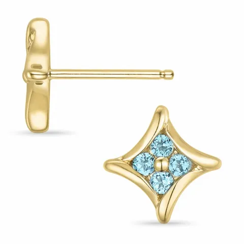 Stern Topas Ohrringe in 14 Karat Gold mit Topas