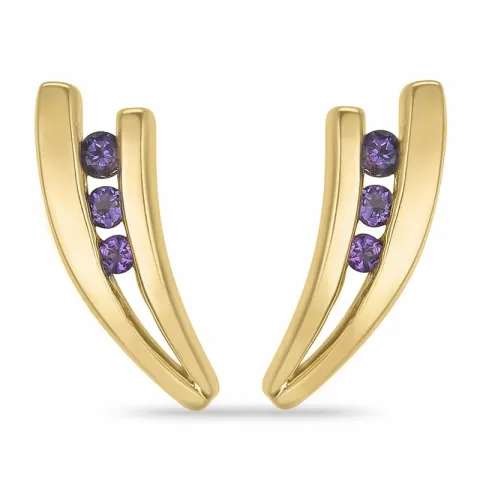 Amethyst Ohrringe in 14 Karat Gold mit Amethyst 