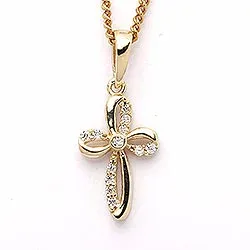 Kreuz Anhänger aus 9 Karat Gold