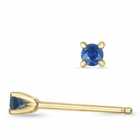 2 x 0,07 ct Saphir Solitärohrstecker in 14 Karat Gold mit Saphir