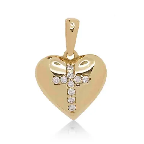 Herz Zirkon Anhänger aus 9 Karat Gold