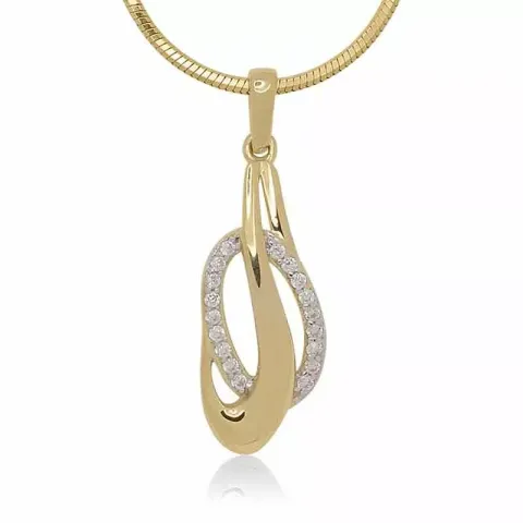 Abstraktem Zirkon Anhänger aus 9 Karat Gold