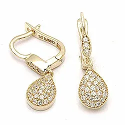 Tropfen Ohrringe in 9 Karat Gold mit