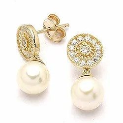 runden Ohrringe in 9 Karat Gold mit