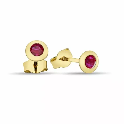 runden Goldohrringe in 9 Karat Gold mit