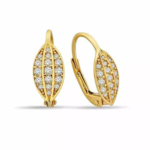 Blatt Ohrringe in 9 Karat Gold mit