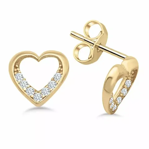 Herz Ohrringe in 9 Karat Gold mit