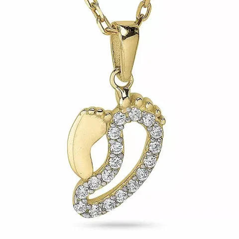 Herz halskette aus vergoldetem sterlingsilber und anhänger aus 9 karat gold