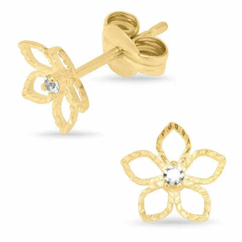 Blumen Ohrringe in 8 Karat Gold mit