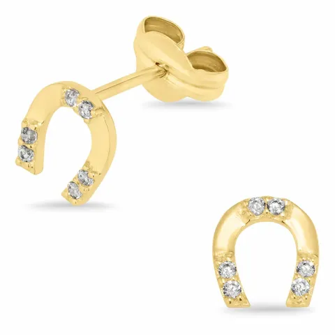 Hufeisen Ohrringe in 8 Karat Gold mit