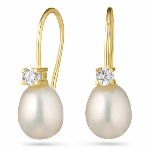 Kollektionsmuster Ohrringe in 9 Karat Gold mit Zirkon