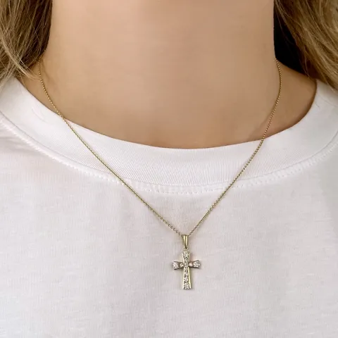 Kreuz Anhänger aus 9 Karat Gold