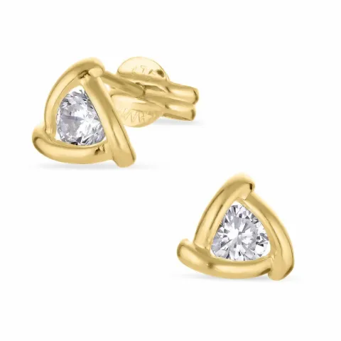 dreieck Ohrringe in 9 Karat Gold mit