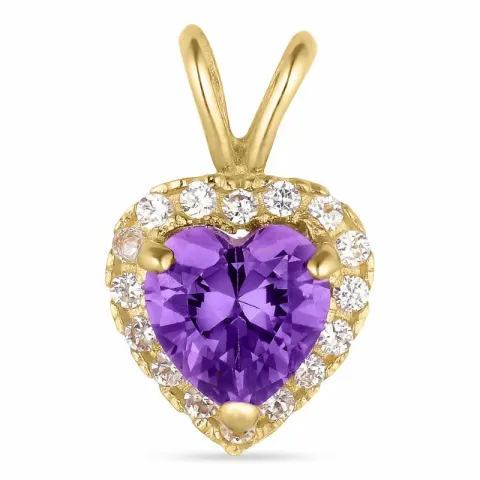 Herz Amethyst Anhänger aus 9 Karat Gold