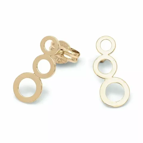 runden Goldohrstecker in 9 Karat Gold