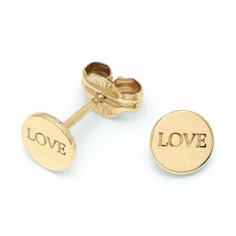 Kleinen Love Ohrstecker in 9 Karat Gold