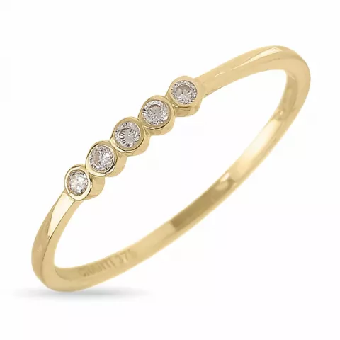 Elegant eng weißem Zirkon Ring aus 9 Karat Gold