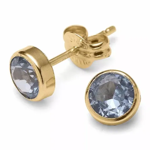 runden Ohrstecker in 9 Karat Gold mit