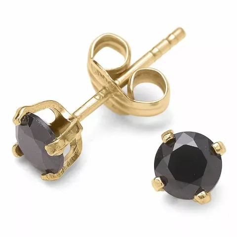 runden Ohrstecker in 9 Karat Gold mit