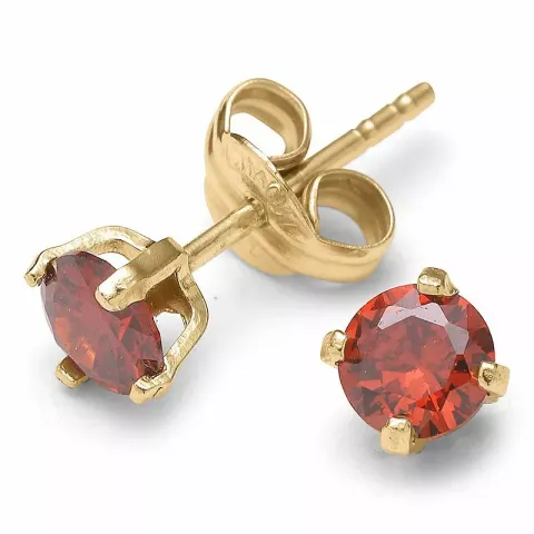 runden Ohrstecker in 9 Karat Gold mit