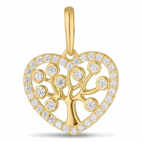 Herz Lebensbaum Anhänger aus 9 Karat Gold